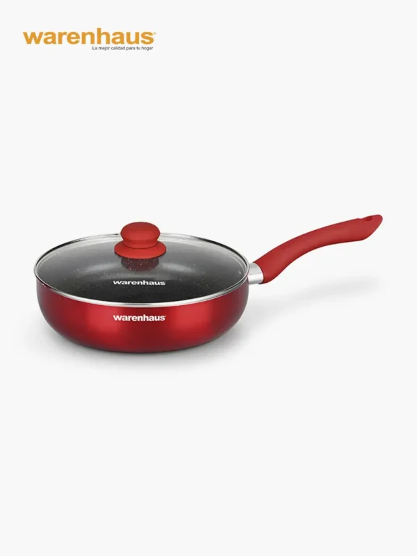 Sartén Infinito II con Tapa Inducción ROJO 28cm Warenhaus