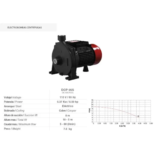 ELECTROBOMBA CENTRIFUGA DUCATI DCP05S - Imagen 2