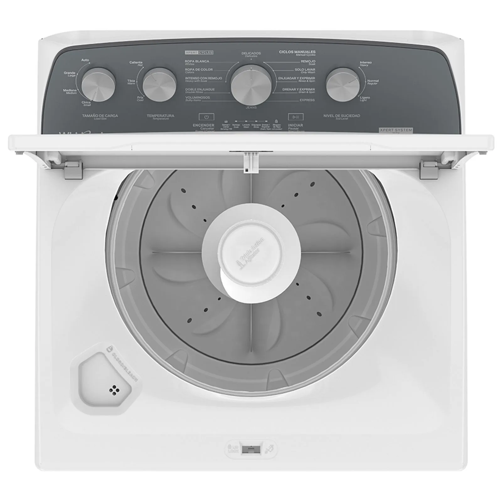 Lavadora Whirlpool Carga Superior 19kg Xpert System Blanca Agitador - Imagen 3