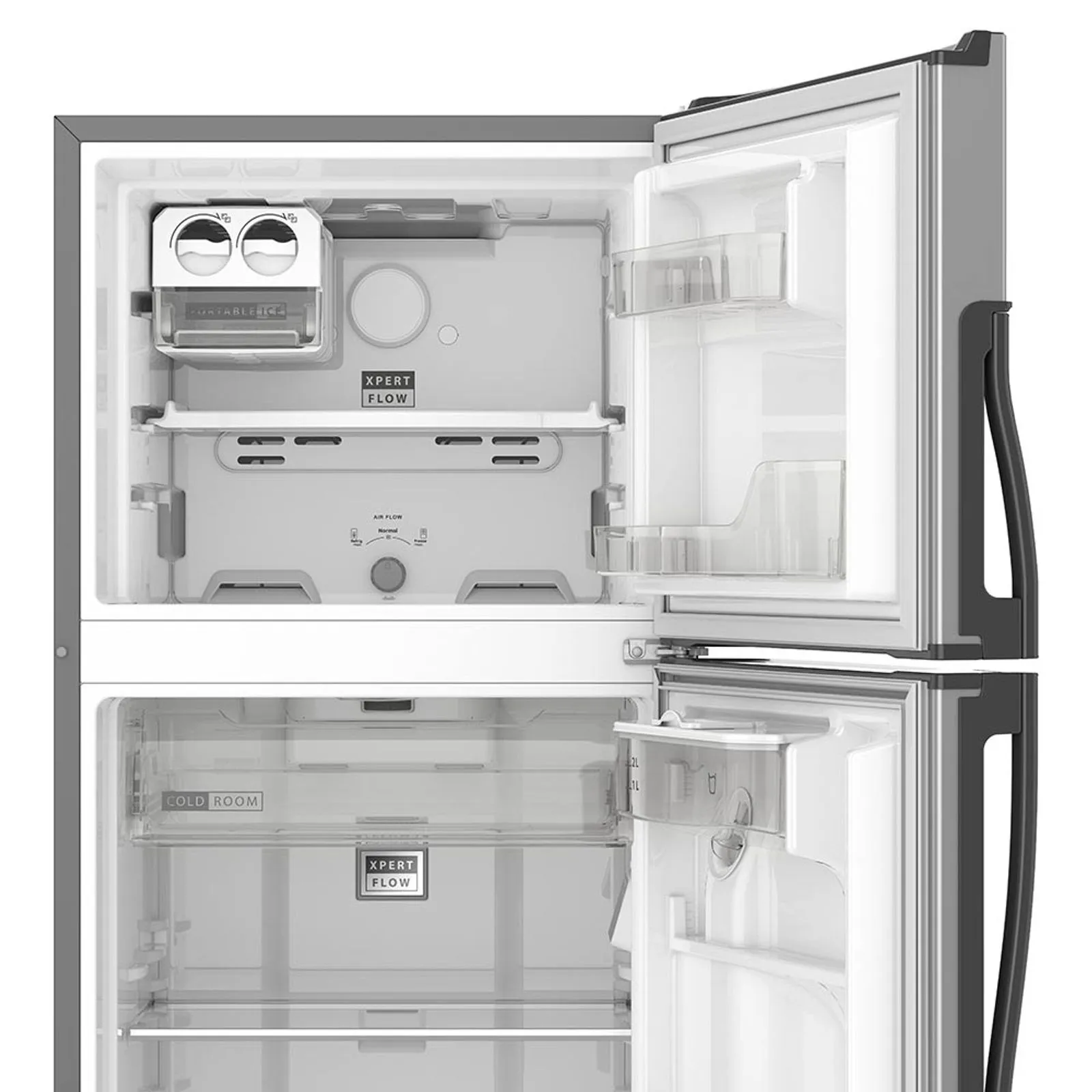 Refrigeradora Whirlpool WRW32CKTWW 320 Litros Xpert flow color acero inoxidable - Imagen 4