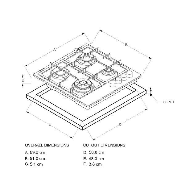 ENCIMERA A GAS WHIRLPOOL 4Q - Imagen 4